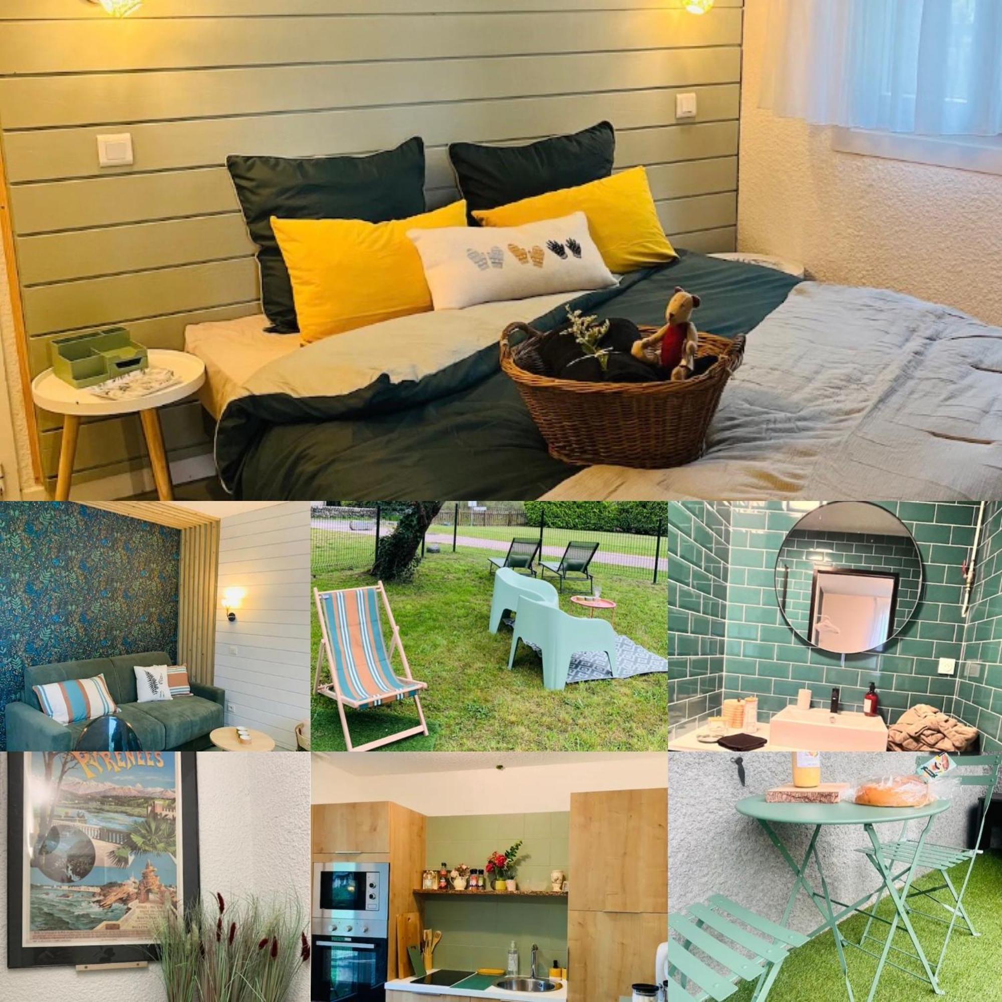 La Suite Unique - Le Jardin Sur Les Pyrenees- Vue Panoramique Montagne -Jardin Cloture Prive De 100M2-Parking-Linge De Lit Et Serviettes Compris- Bielle Eksteriør bilde